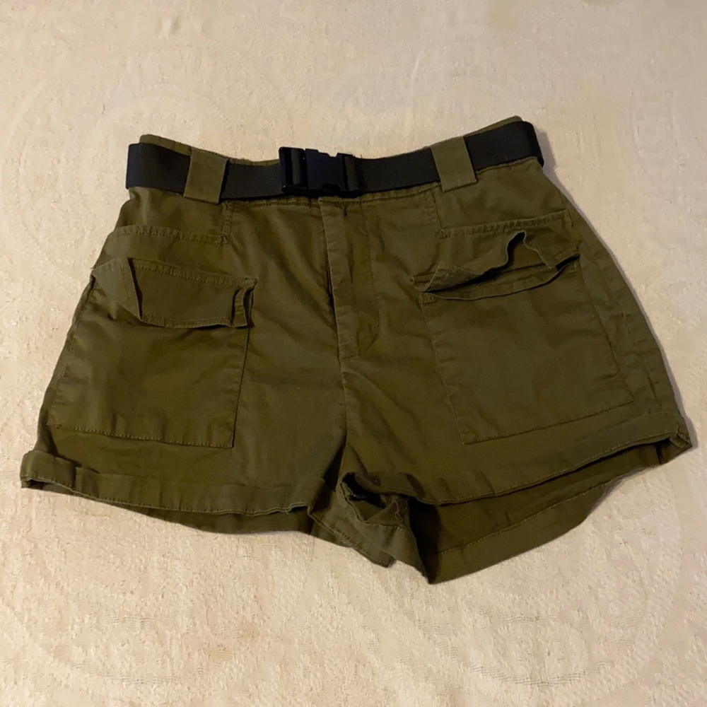 Army green shorts